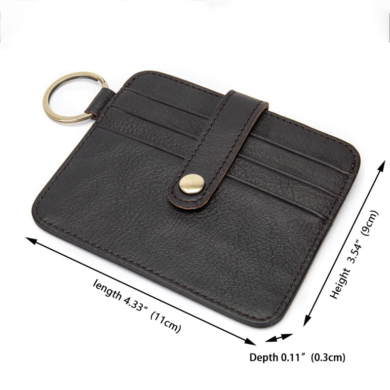 Leather Simple First Layer Sleeve Thin Card Holder