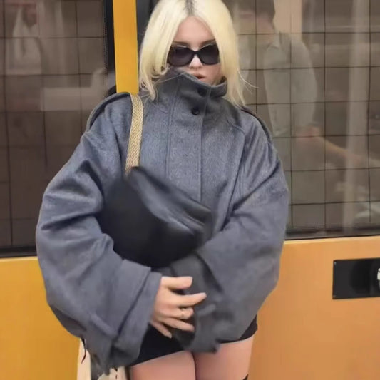 Women's Elegant Casual Stand Collar Loose Jackets