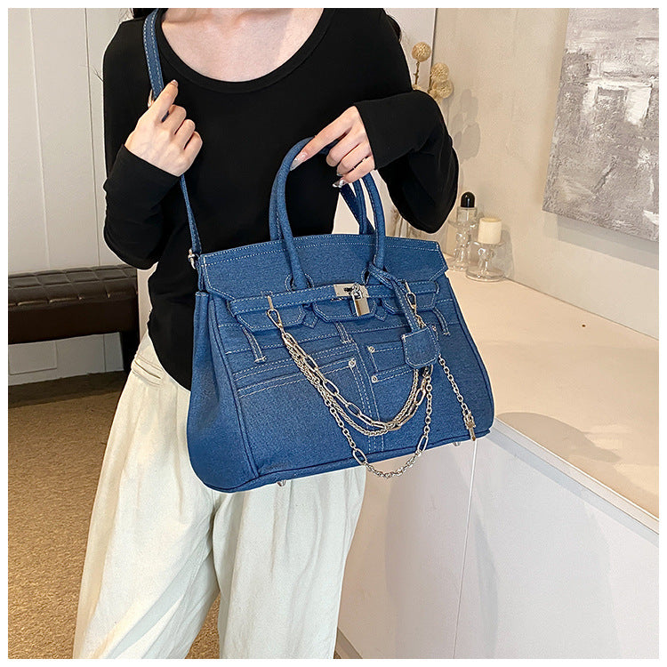 Women's Design Spoof Pants Pocket Kelly Large Handbags