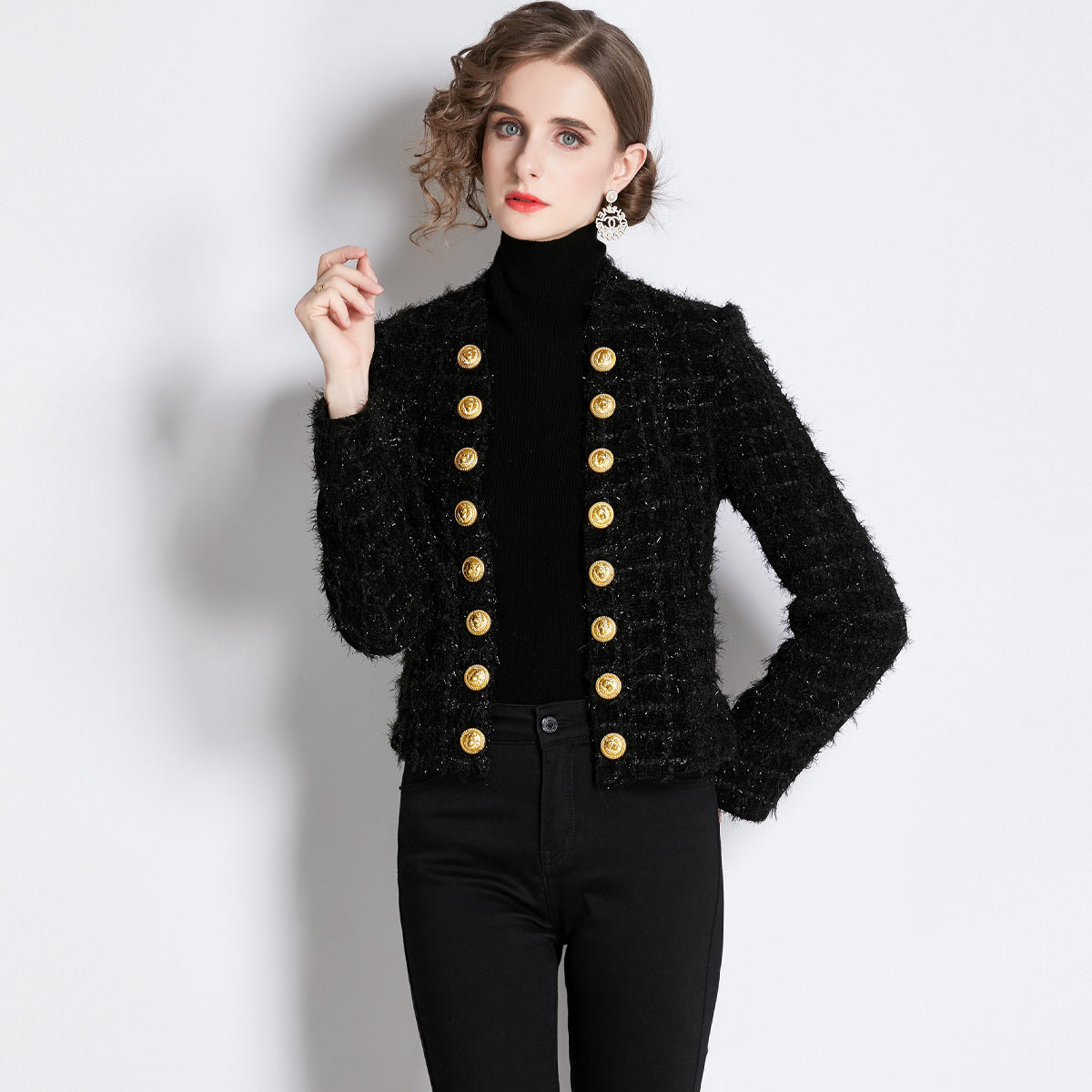 Women's Goods Temperament Small Western Style Tassel Double Row Cardigans
