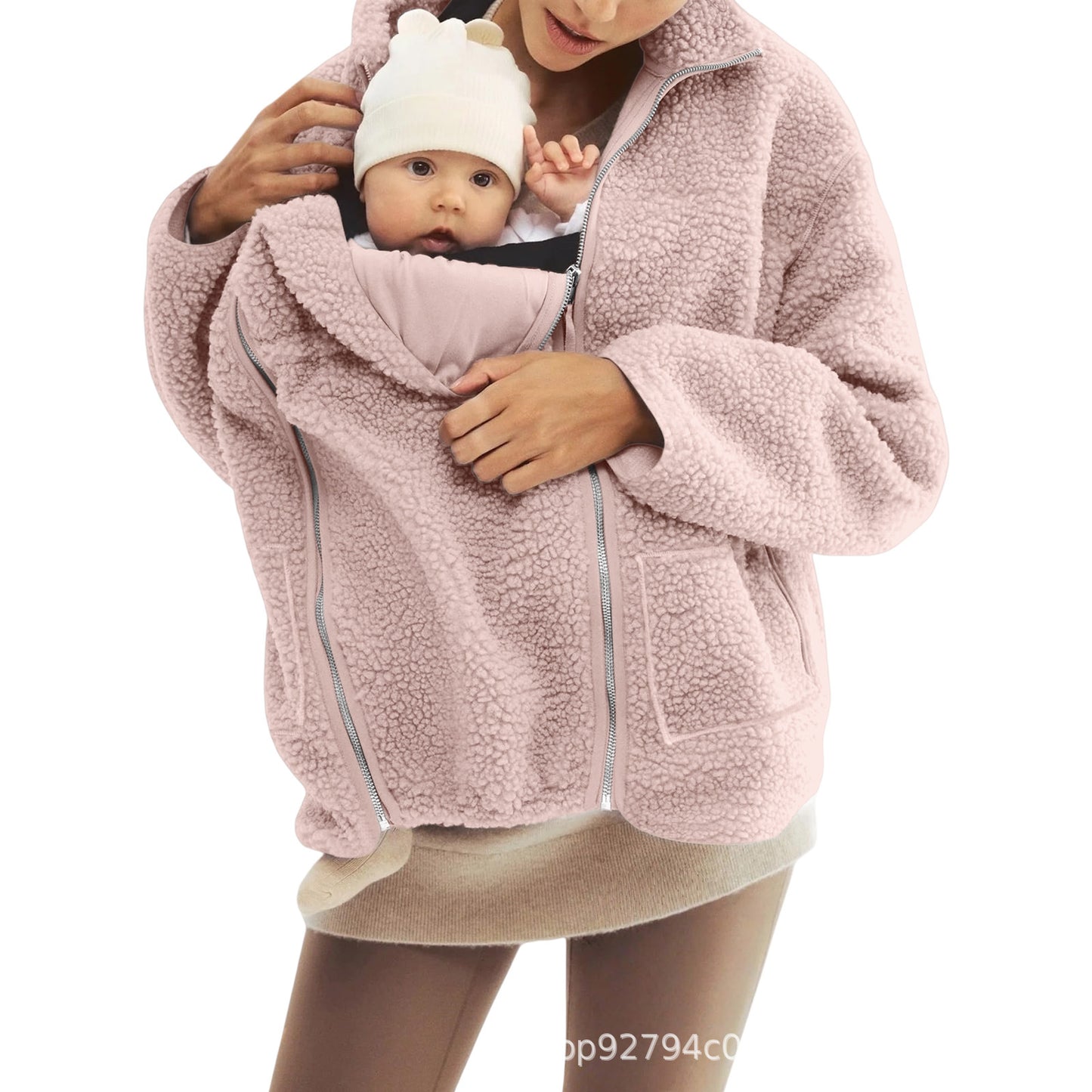 Loose Kangaroo One-piece Solid Color Idle Style Coats