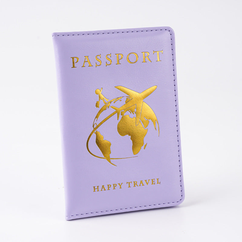 Aircraft Global Creative Gilding Passport Cover Card Holder