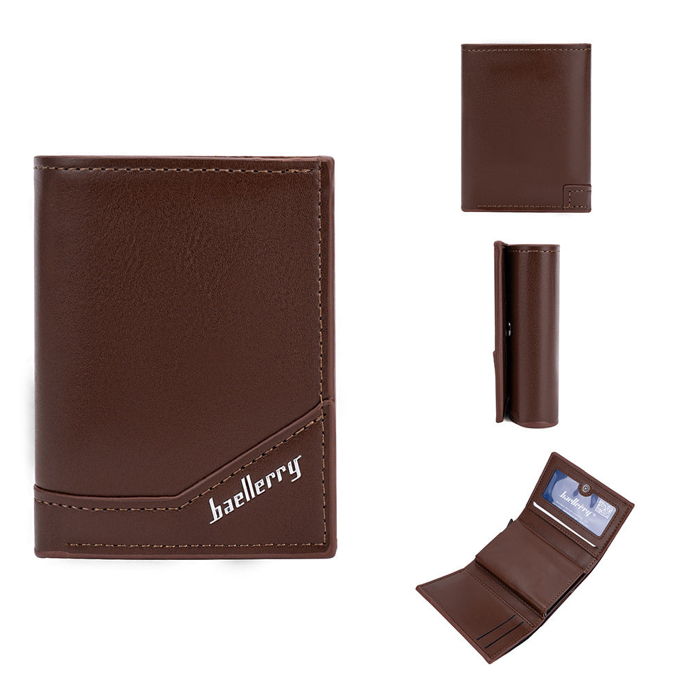 Men's Banknote Position Metal Aluminum Box Automatic Card Holder