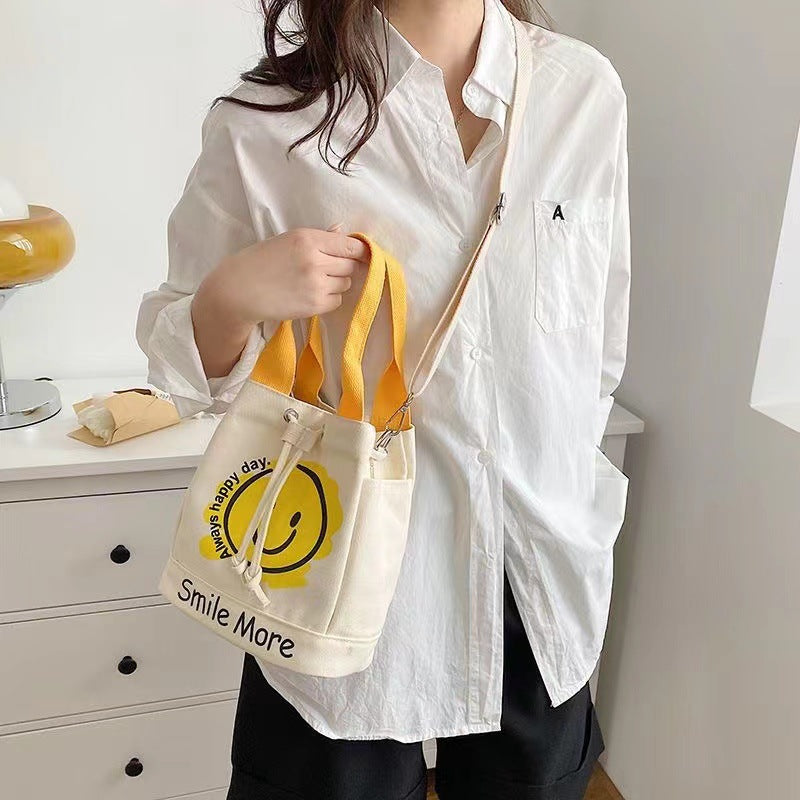 Canvas Fashionable Printing Large Capacity Simple Shoulder Bags