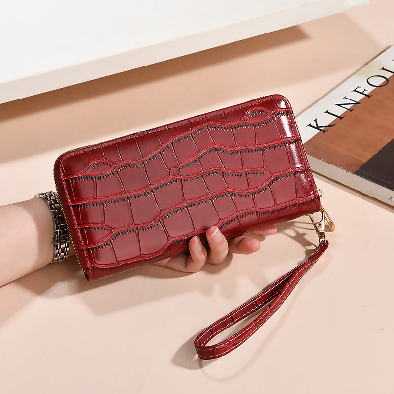 Crocodile Pattern Classic Style Clutch Zipper Bags