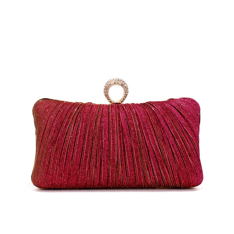 Women's Pleated Dinner Luxury Banquet Hand Dress Evening Bags