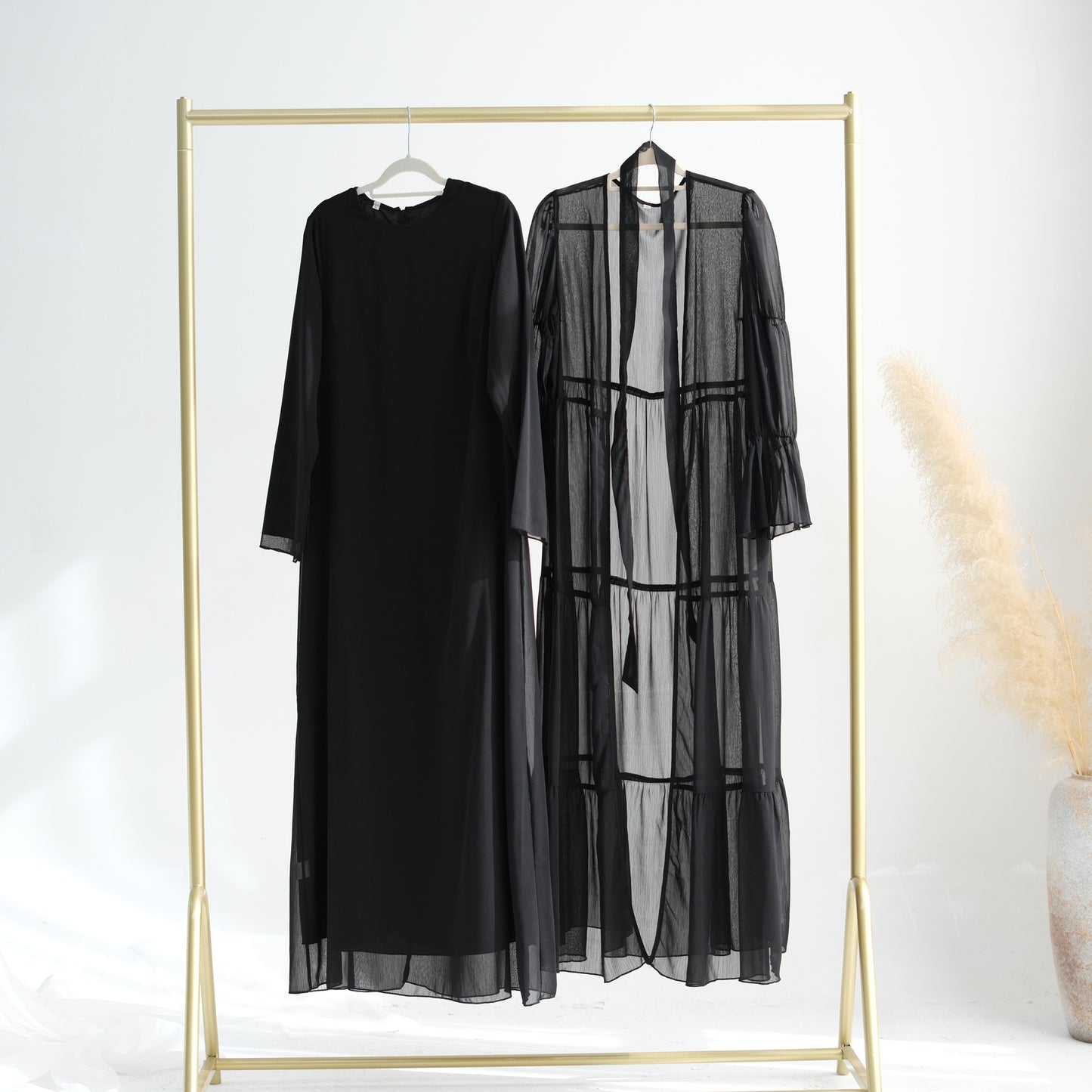 Turkey Encounter Elegant Chiffon Wrinkle Two-piece Dresses