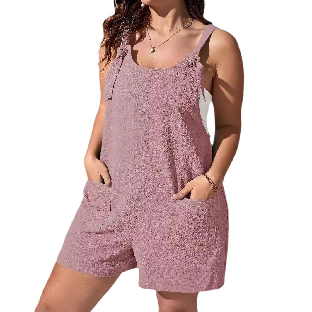 Women's Summer Large Casual Camisole Pocket For Women's Jumpsuit/clothing
