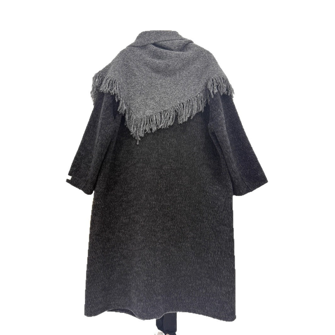 Women's Sense Korean Style Solid Color Triangle Shawl Atmosphere Coats