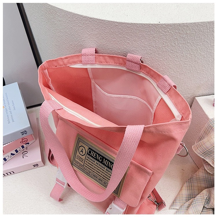 Capacity Multipurpose Canvas Female Junior High Bags