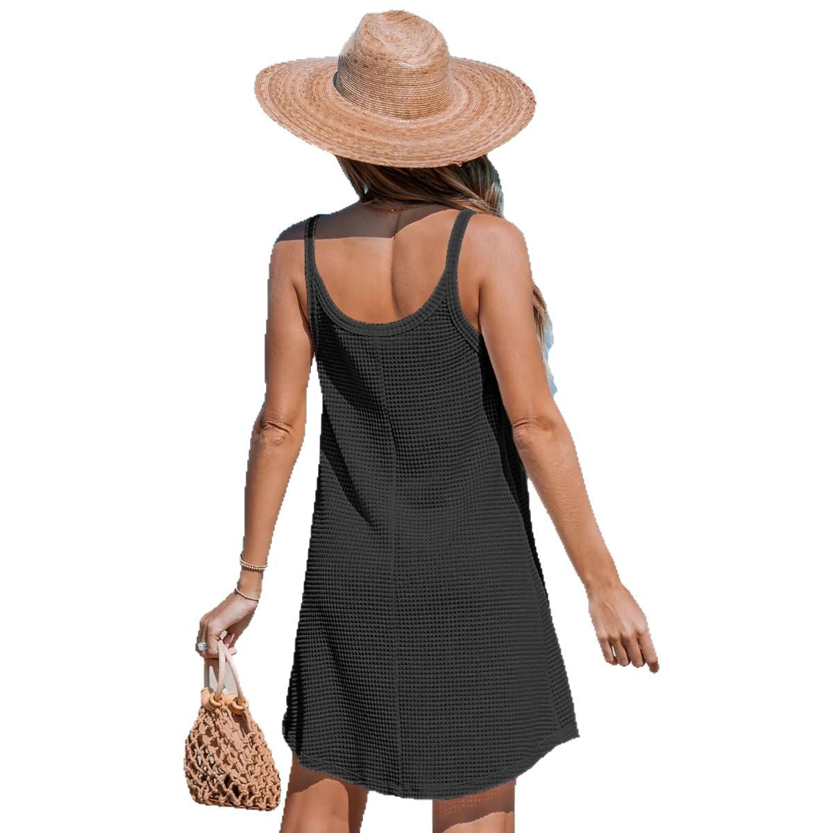 Women's Sleeveless Sexy Suspenders Pullover Button Vests