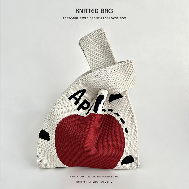 Summer Dopamine Fruit Female Knitted Hand Handbags