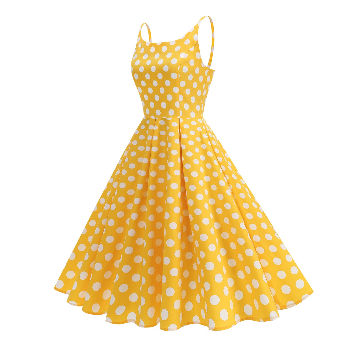 Hepburn Style Retro Dots Slim Fit Dress