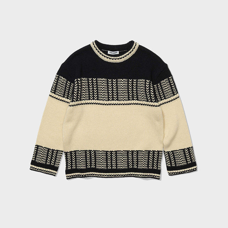 Women's Jacquard Wool Early Autumn Warm Soft Glutinous Style Knitwear