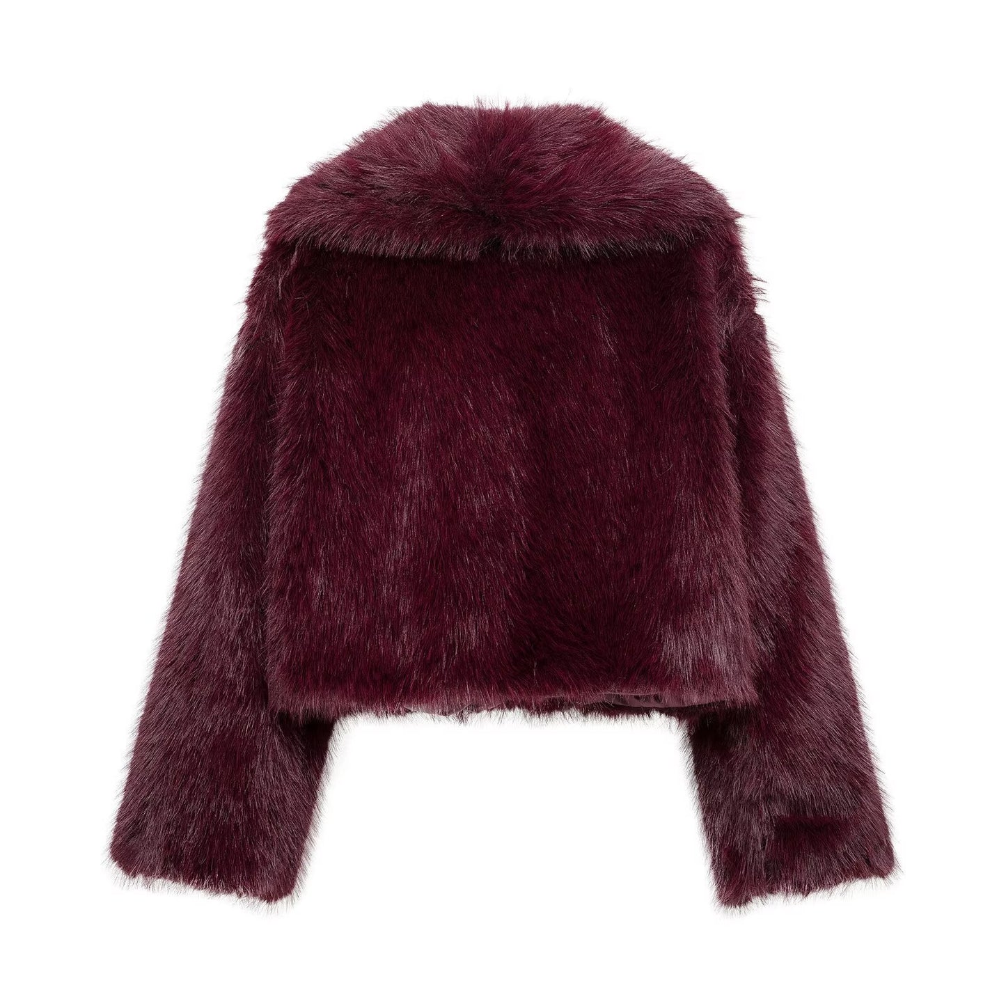 Women's Fashion Casual Artificial Fur Effect Long-sleeved Coats