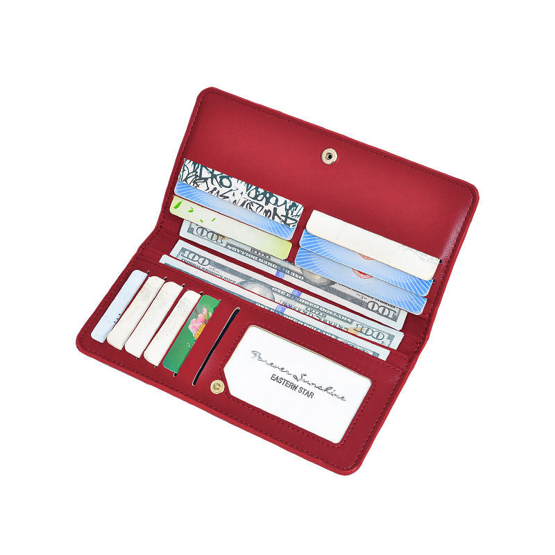 Women's Swiping Solid Color Credit Zipper Hasp Ladies Wallets