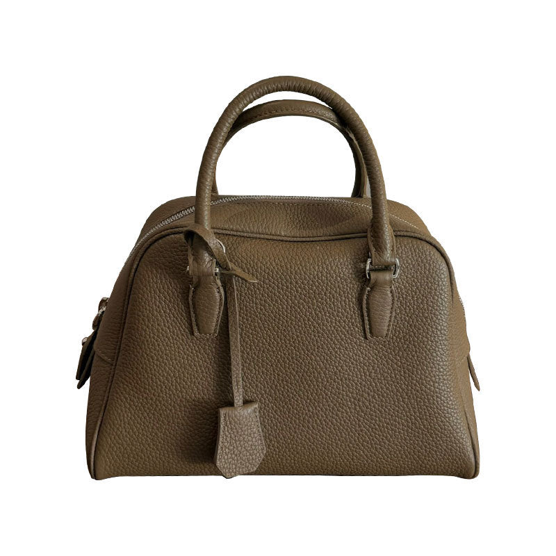 Beautiful First Layer Cowhide Bowling Boston Crossbody Bags