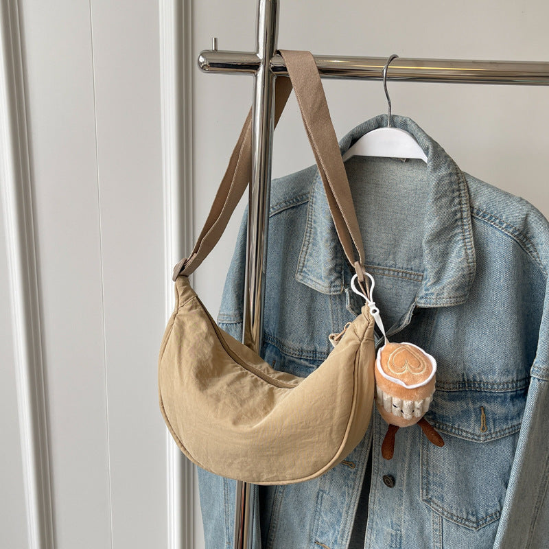 Women's Unique Nylon Dumpling Textured Cloth Bags