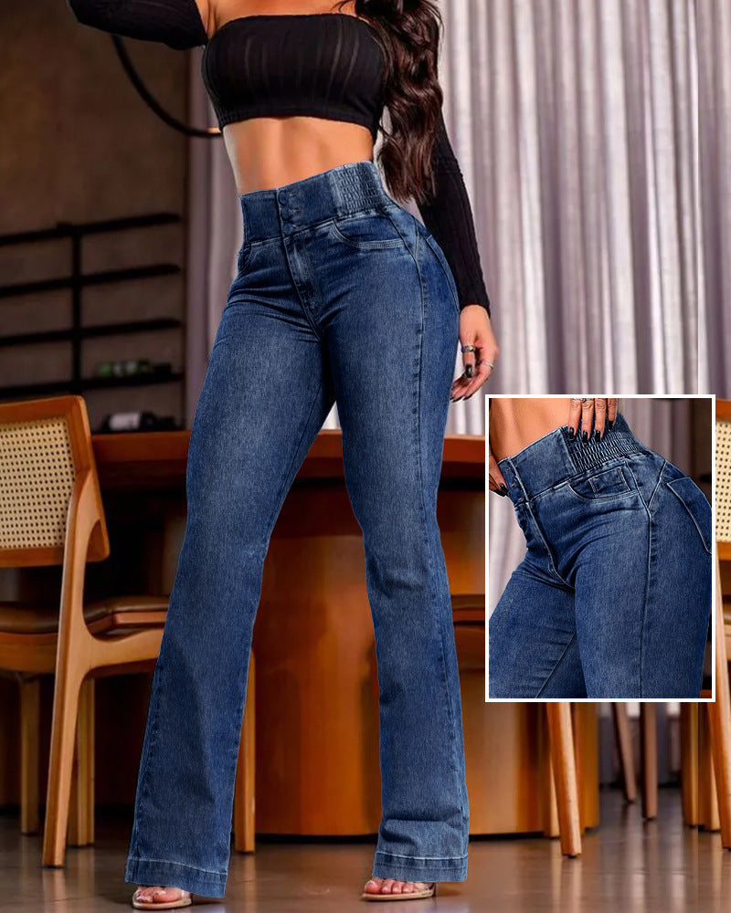 Waist Stretch Slim Fit Skinny Street Jeans