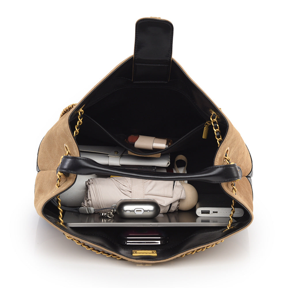 Light Luxury Contrast Color Design Chain Handbags