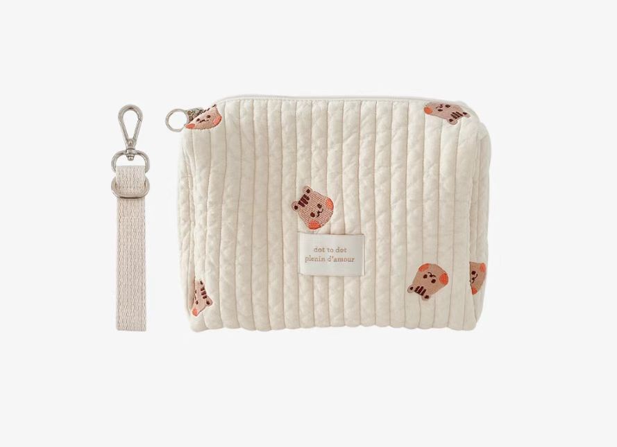 Embroidery Cotton Mummy Stroller Storage Pannier Bags