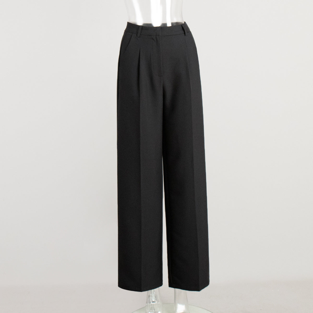 Women's Casual Temperament Commute Loose Straight Trousers Pants