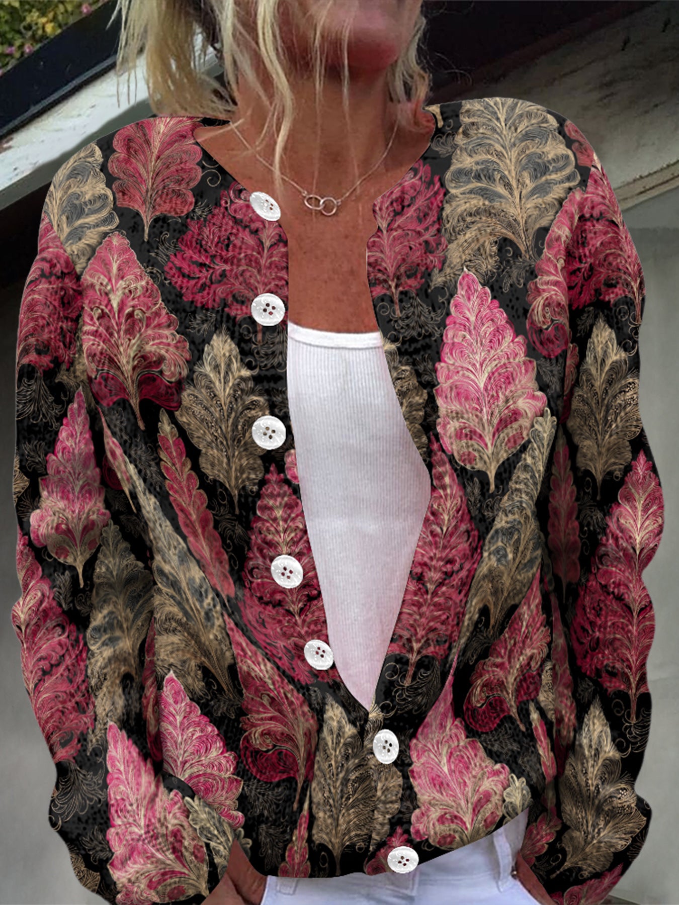 Glamorous Winter Single-breasted Christmas Warm Button Sweaters