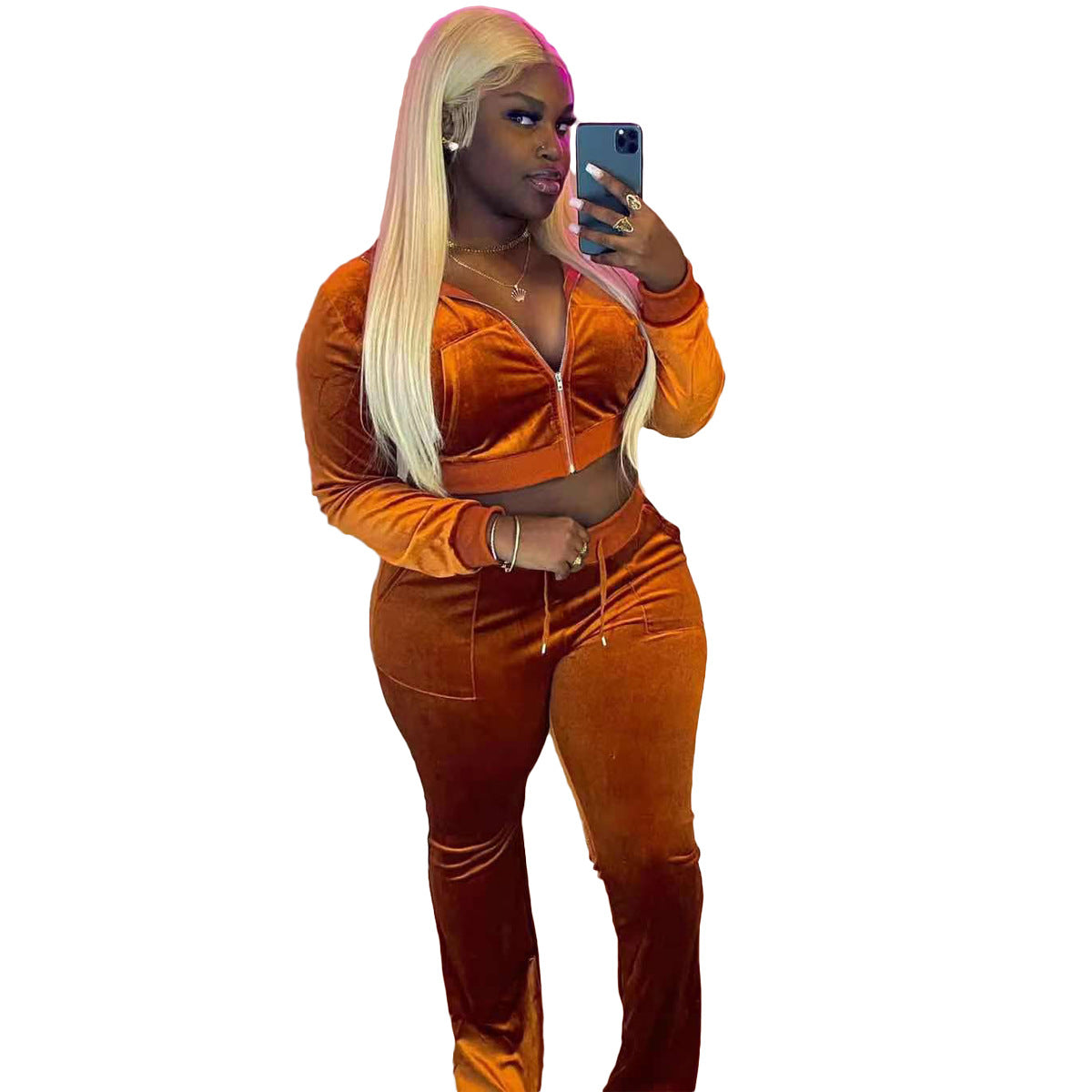 Women's Veet Solid Color Long Sleeve Sexy Suits