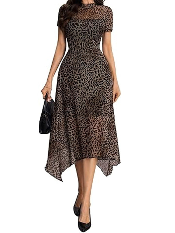 Floral Vintage Irregular Mid-length Dress Summer Dresses