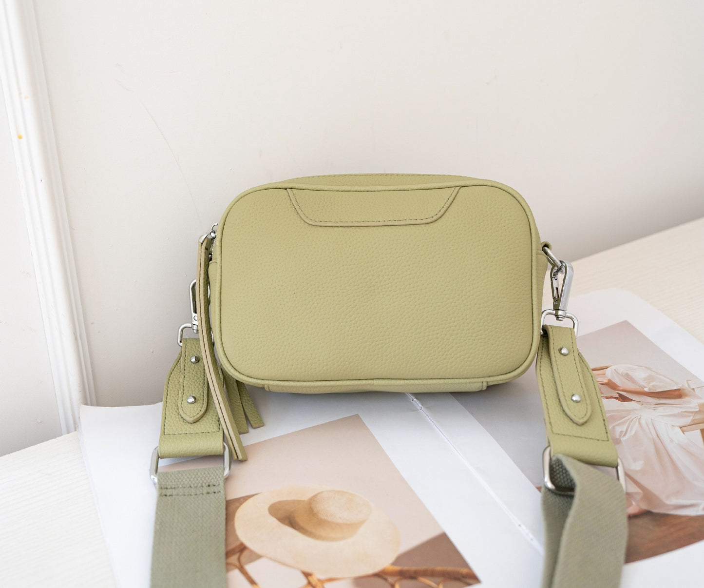 Elegant Women's Nine First Layer Cowhide Crossbody Bags