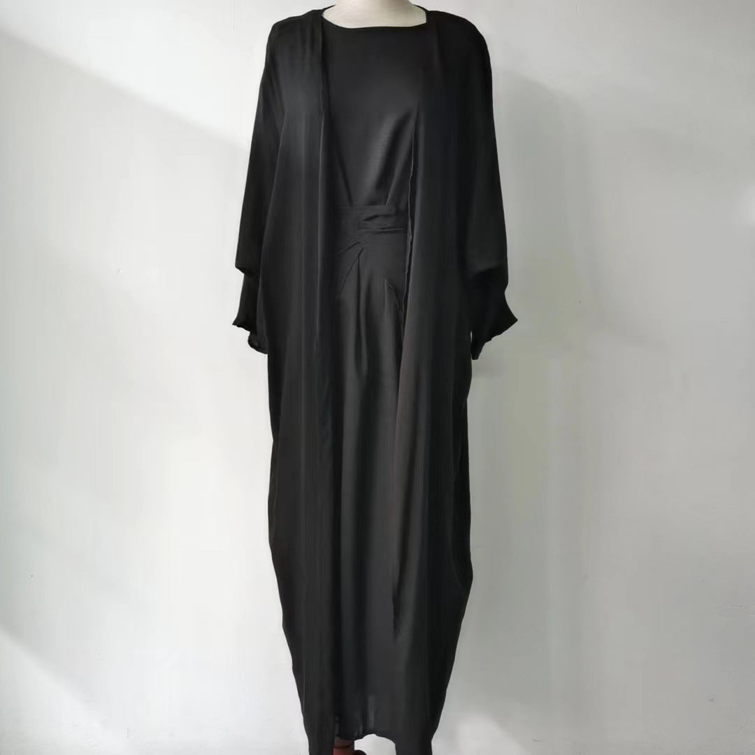 Graceful Elegant Solid Color Three-piece Robe Dresses