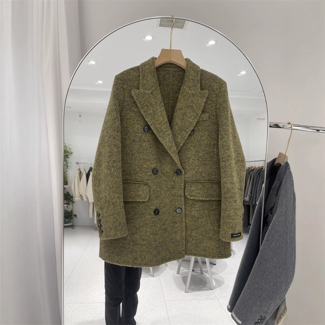 Women's Double-sided Woolen Fashion Commuter Long Sleeve Collar Coats