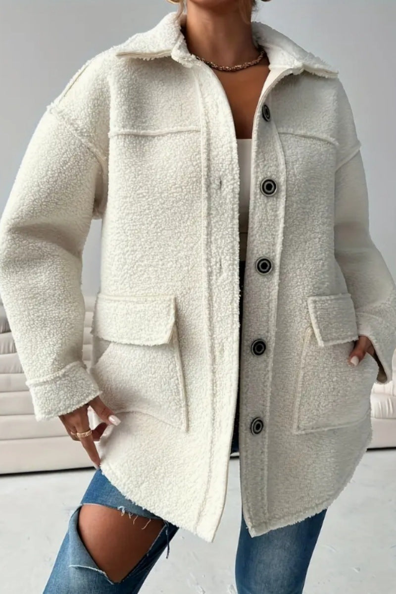 Women's Ladies Fashion Casual Loose Lapels Female Coats