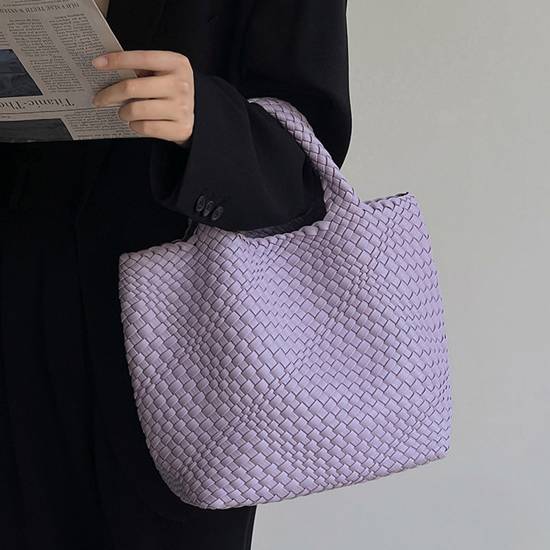 Women's Woven Vegetable Basket Portable Soft Handbags