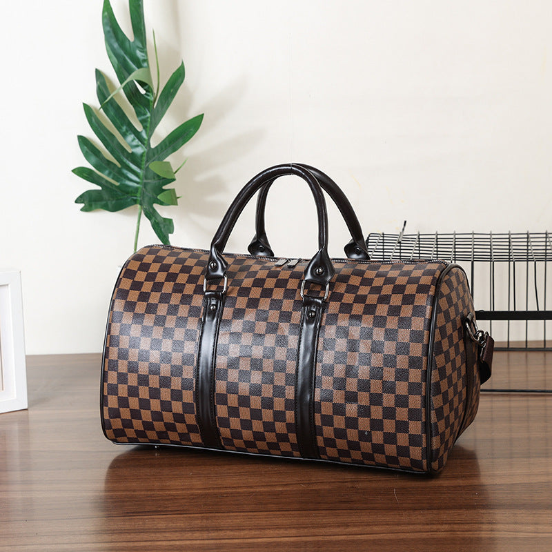 Autumn Short-distance Plaid Fashion Large Capacity Travel Bags