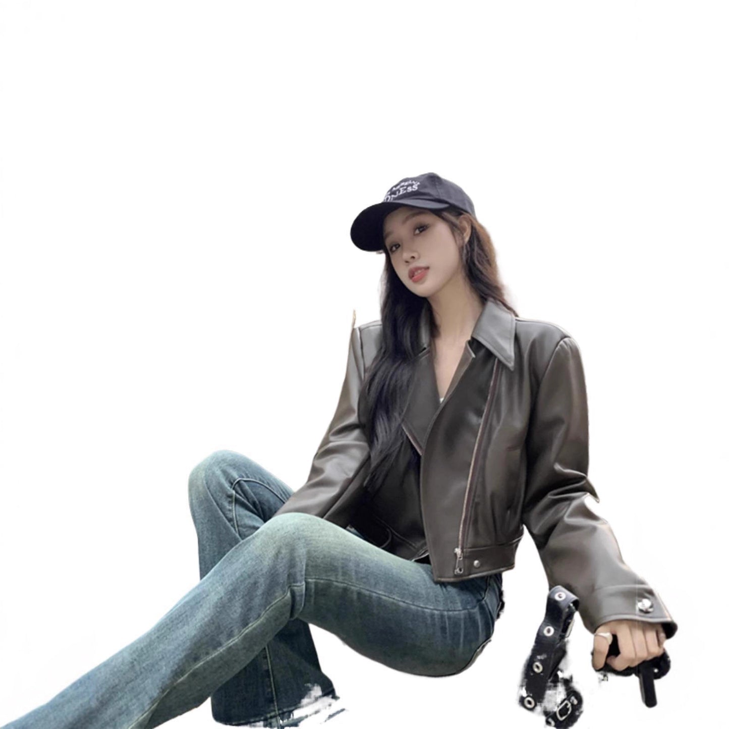 Women's Leather Retro Loose Fried Street Long Jackets