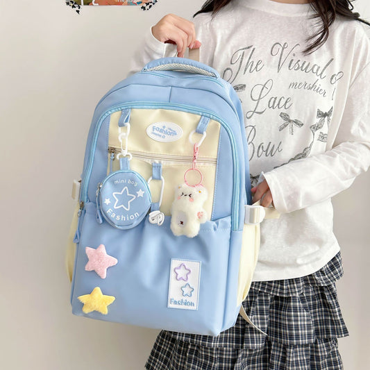 Women's Cute Contrast Color Mini Korean Dopamine Backpacks