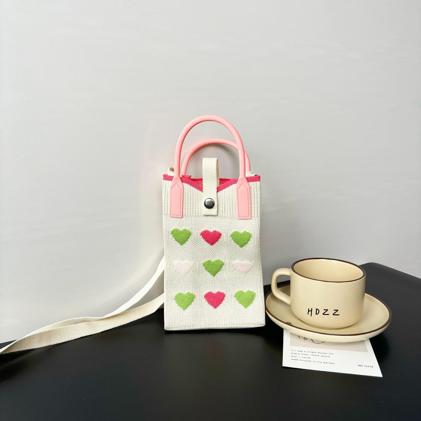 Dopamine High Sense Minority Knitted Korean Phone Bags