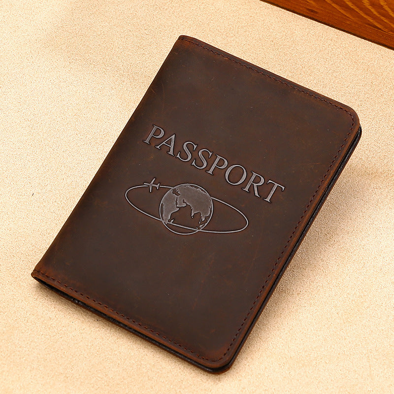 Passport First Layer Leather Large Capacity Id Package