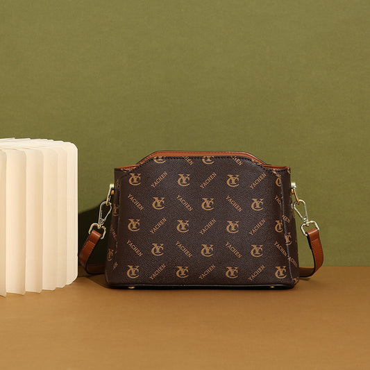 Graceful Women's Fashion Retro Contrast Color Crossbody Bags