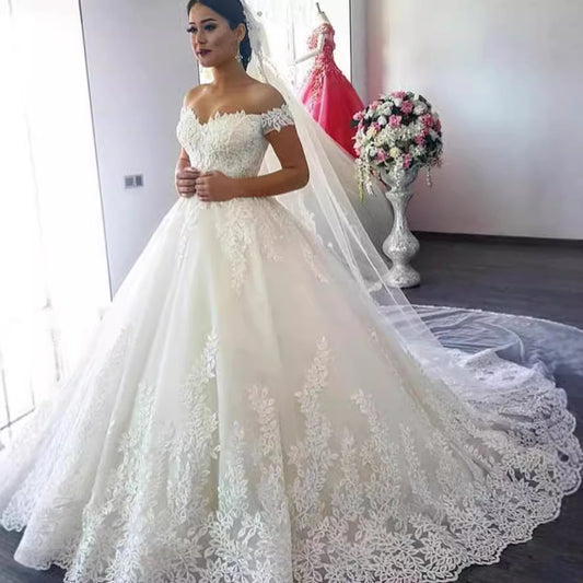 Lace Dress Main Large Trailing Summer Wedding Dresses
