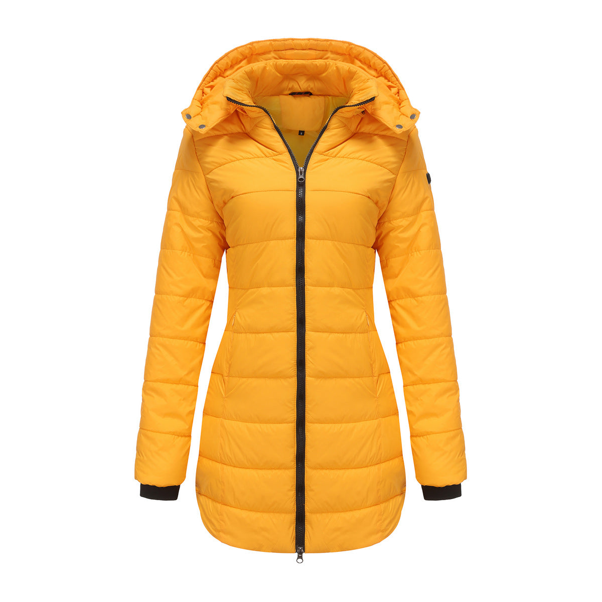 Women's Waterproof Detachable Hat Long Sleeve Parka Coats