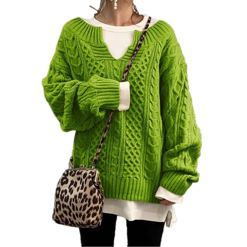 Trendy Innovative Popular Hemp Pattern Casual Sweaters