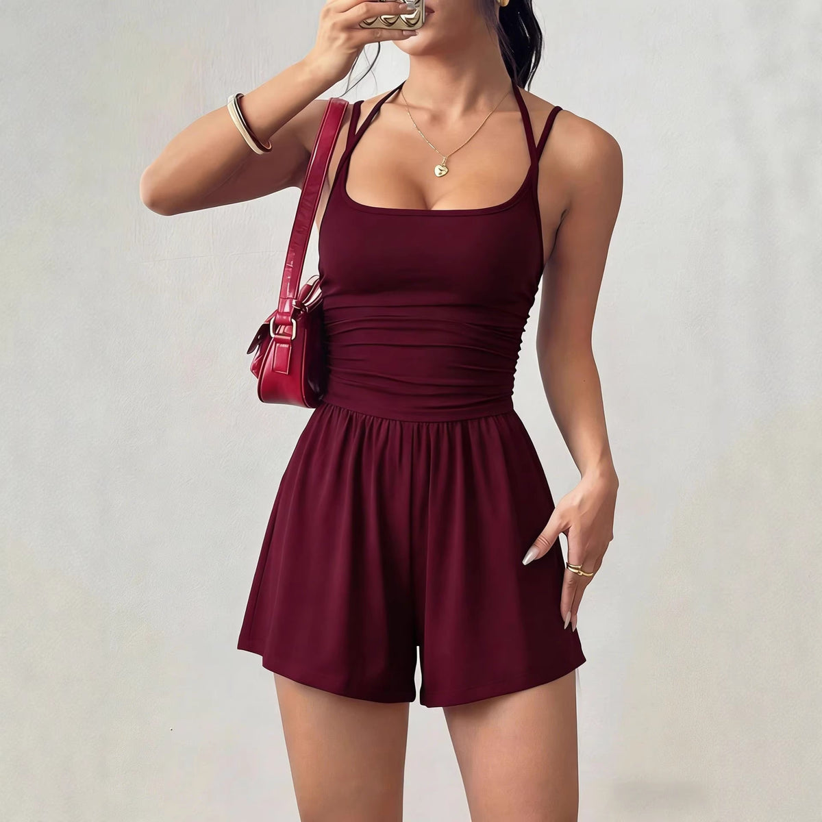 Women's Summer Sling Casual Wide Leg Loose Women's Jumpsuit/clothing