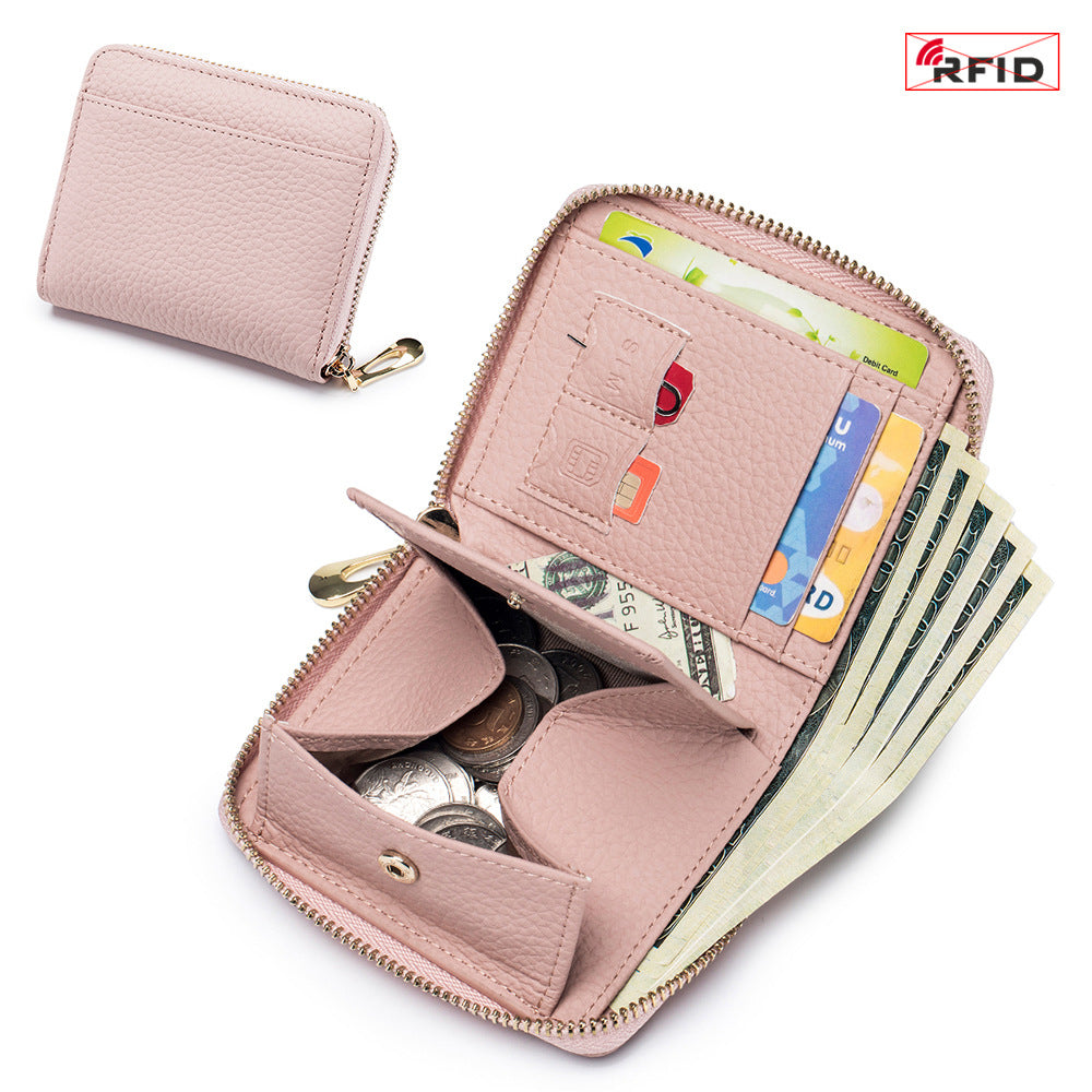 Women's Leather Short Minority Fashion Pocket Large Ladies Wallets