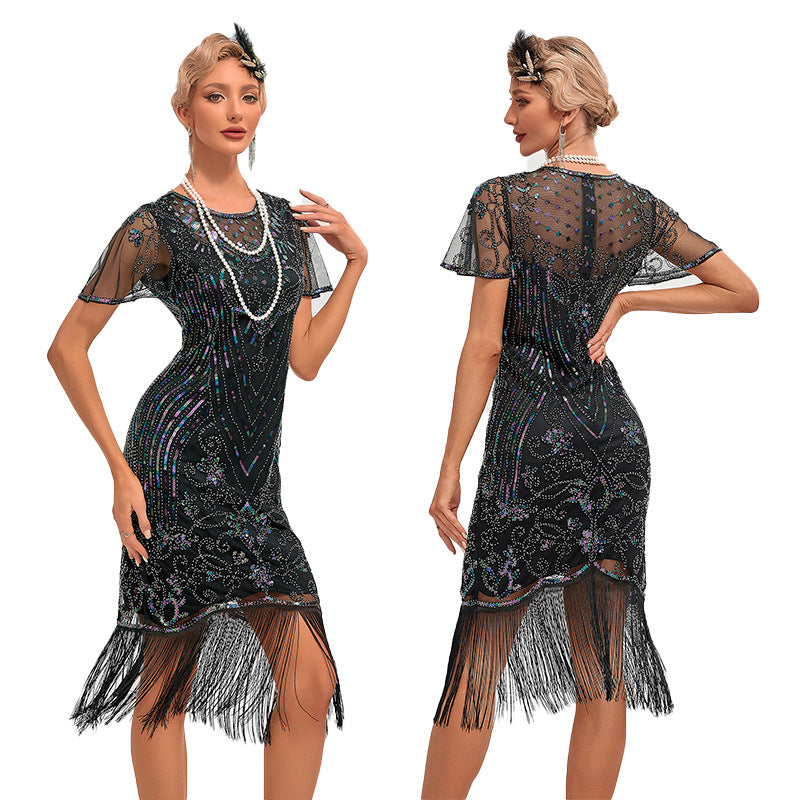 Sequined Dress Tassel Party Banquet Dance Wedding Dresses