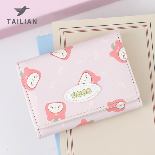Bear Cute Portable Female Mini Korean Ladies Wallets