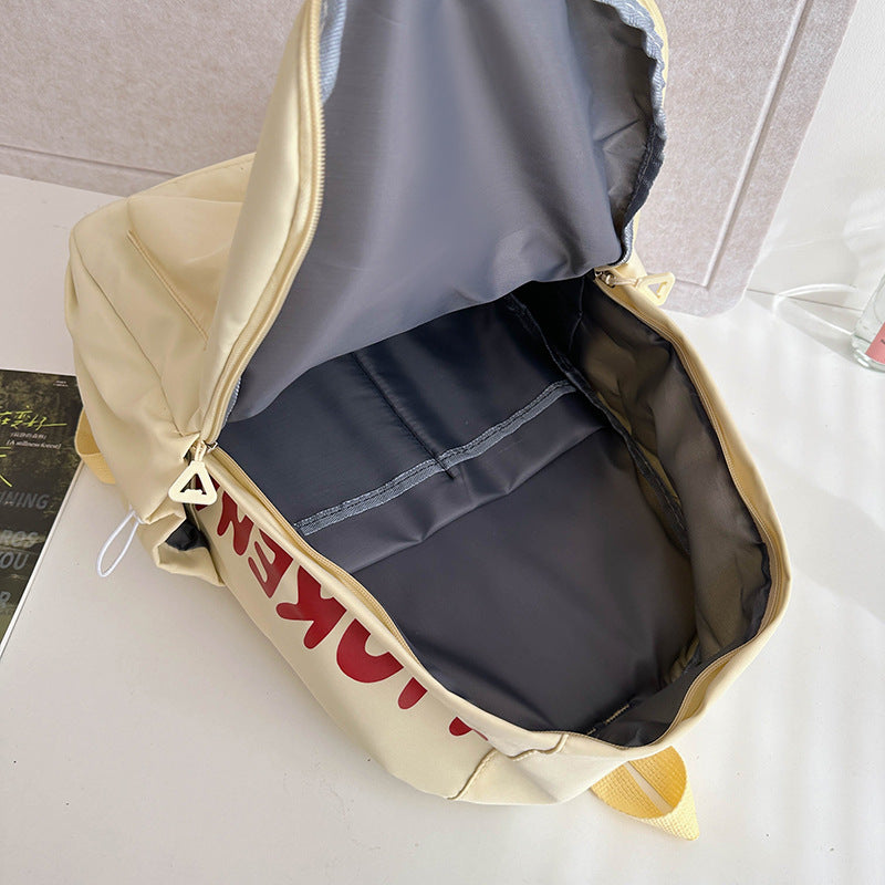 Style Simple Lettered Sweet Fresh Junior Middle School Students' Schoolbags