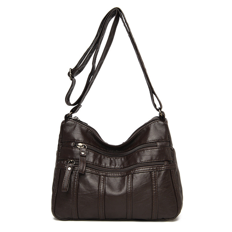 Women's Fashion Soft Washed Mother Lightweight Trendy Men's Messenger Bags