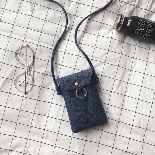 Fashion Single Versatile Lychee Pattern Pendant Shoulder Bags